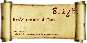 Brünauer Ábel névjegykártya